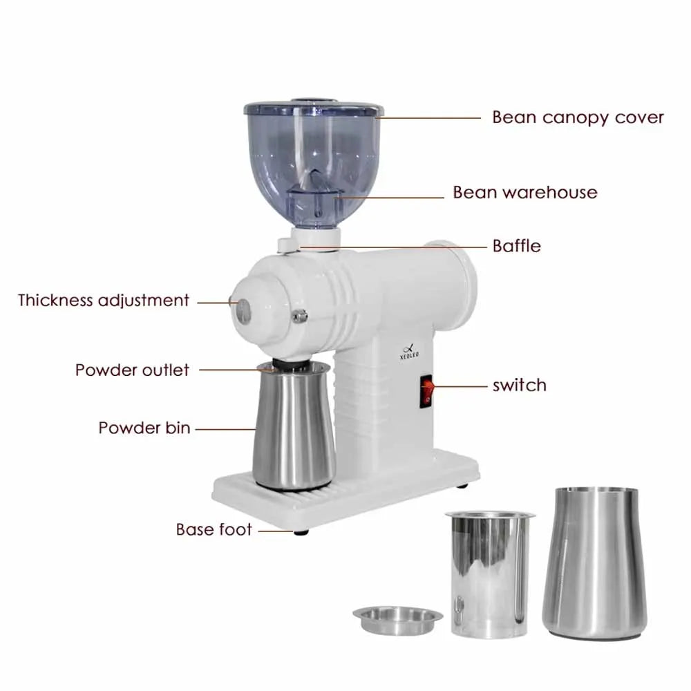 XEOLEO Electric Burr Coffee Grinder – 8-Gear Espresso Grinder