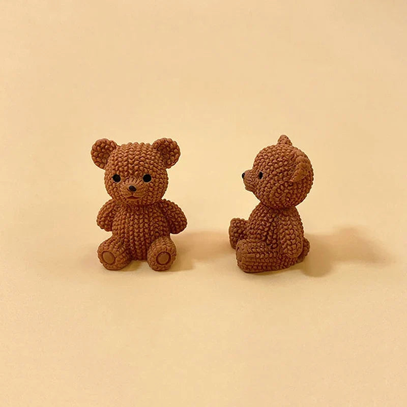 Mini Bear Resin Figurine Fairy Garden Micro Landscape Ornament