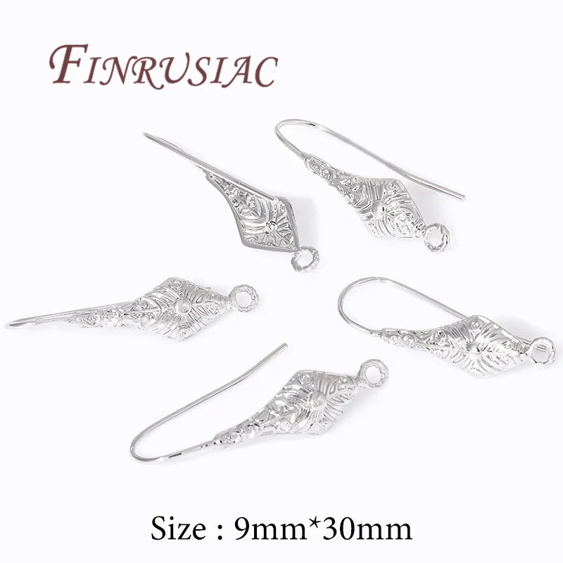 Rhodium Plated Ear Hook Earring Clasps – DIY Jewelry Findings
