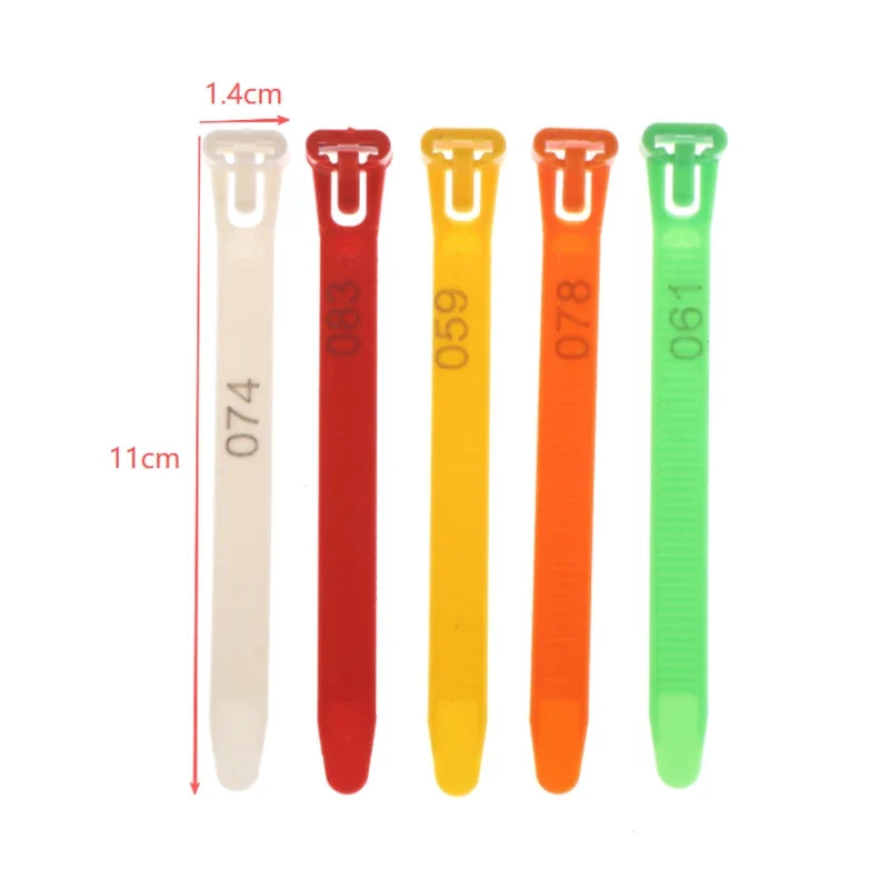 50/100Pcs Adjustable Chicken Leg Bands – 5 Color Poultry Rings
