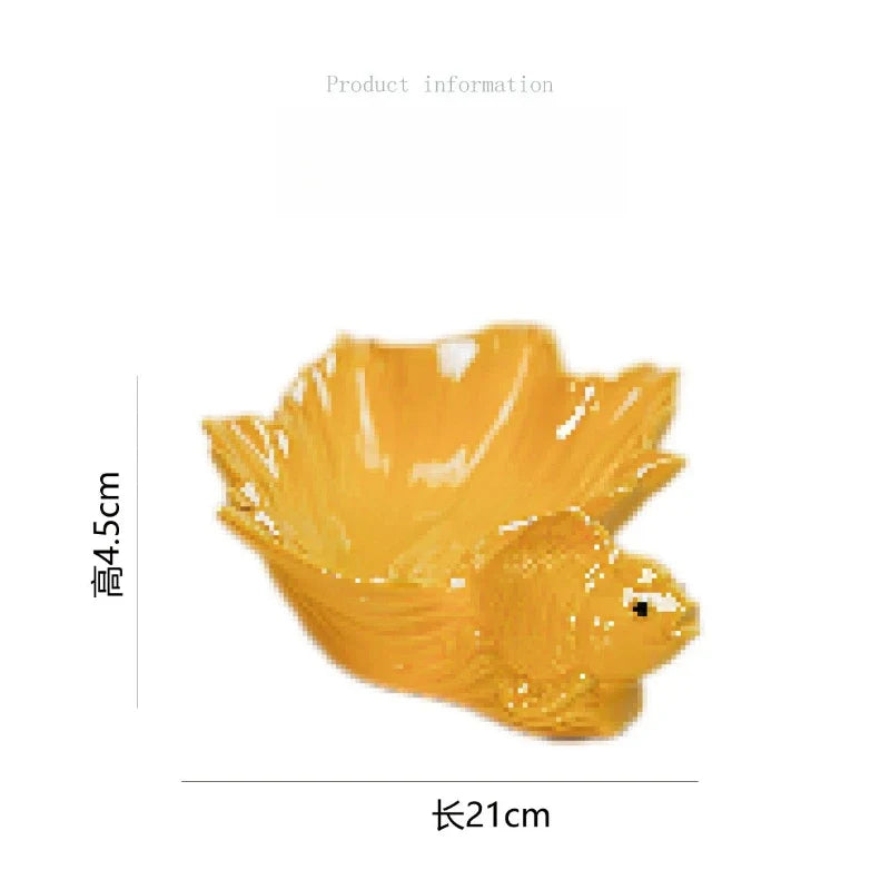 Ceramic Fish-Shaped Snack & Fruit Tray | Nixie Home Decor