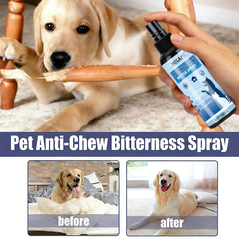 Super Bitter Anti-Bite Spray – Pet Chewing Deterrent Training