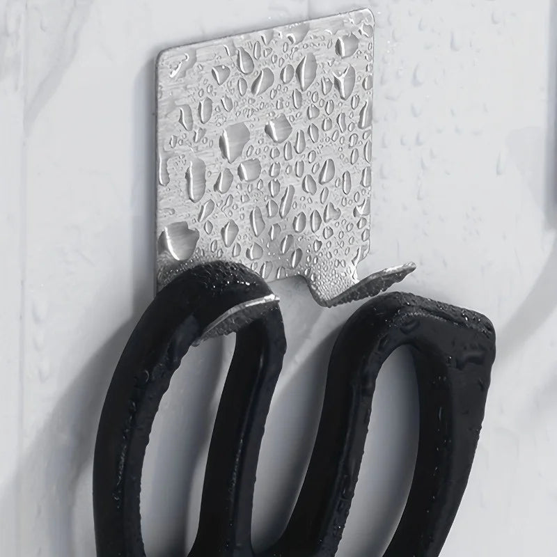 Wall-Mount Punch-Free Razor Holder – Stainless Steel Look