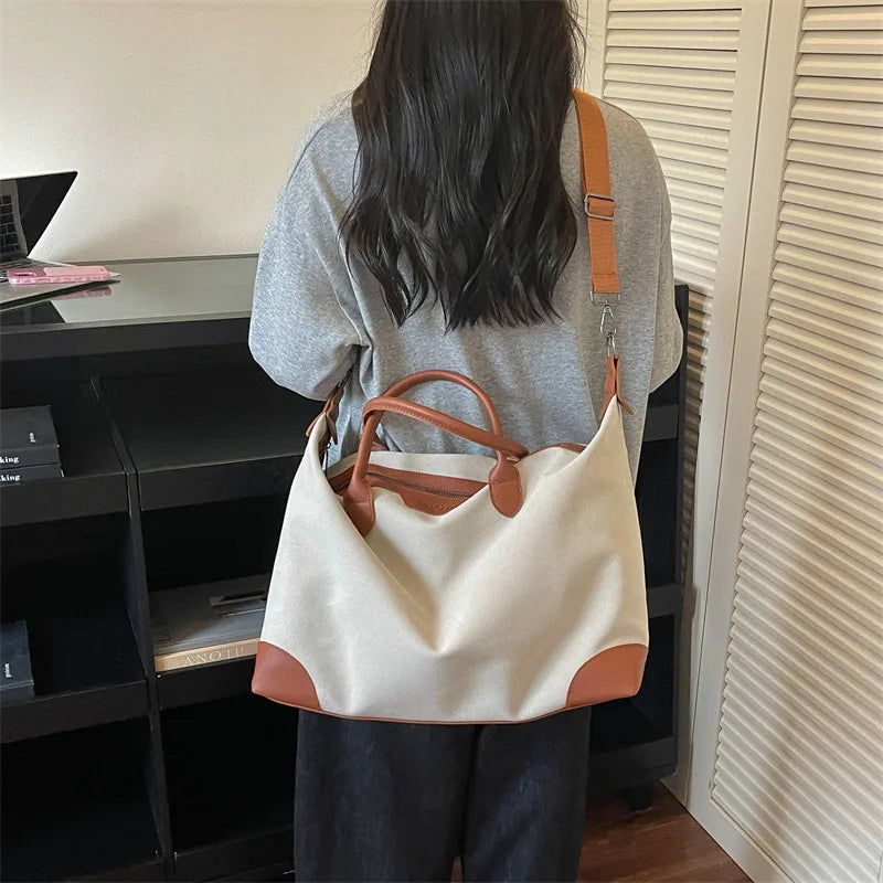 Women's Oxford Cloth Travel & Gym Bag – Large Capacity