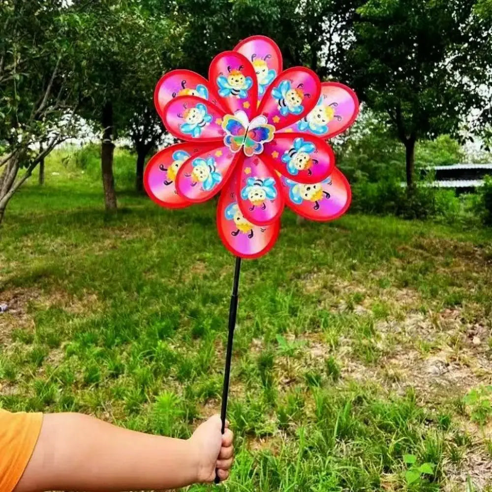 Sparkly Insect Cartoon Pinwheel Wind Spinner | Garden Windmill