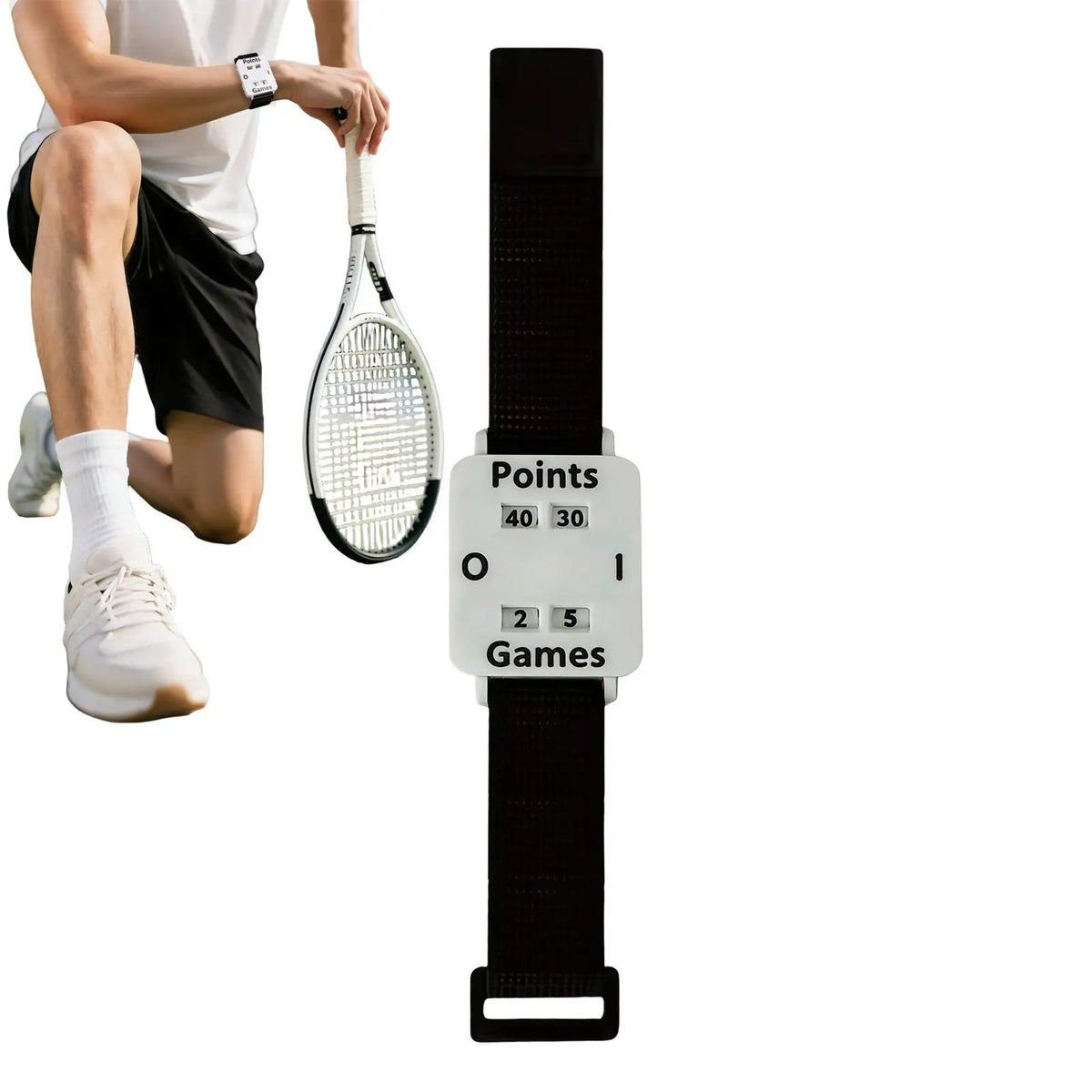 Tennis Score Keeper Wristband – Big Screen Adjustable Counter