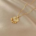 Lucky Longevity Copper & Zircon Pendant Necklace for Women