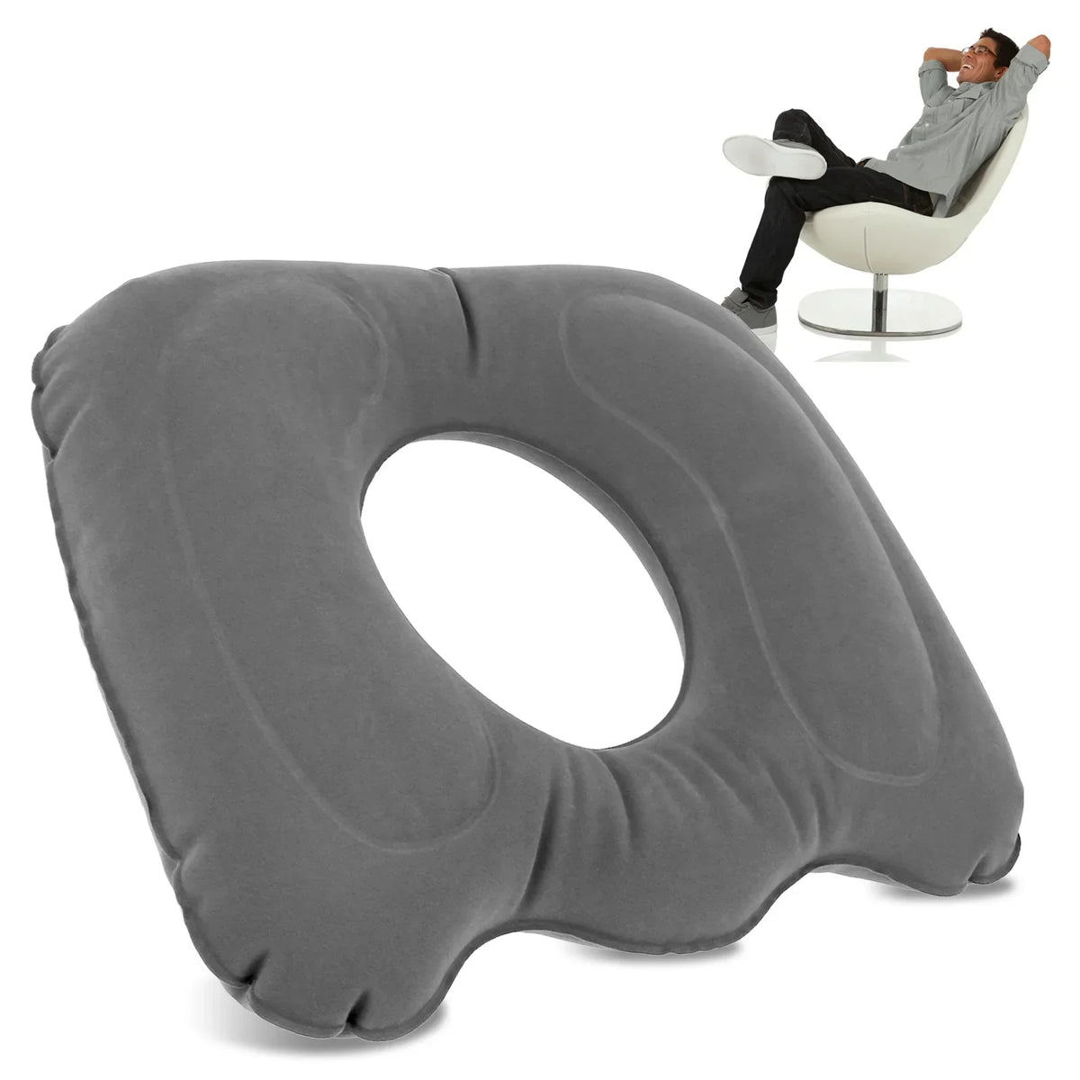 Inflatable Donut Seat Cushion – Adjustable Ergonomic Chair Pad