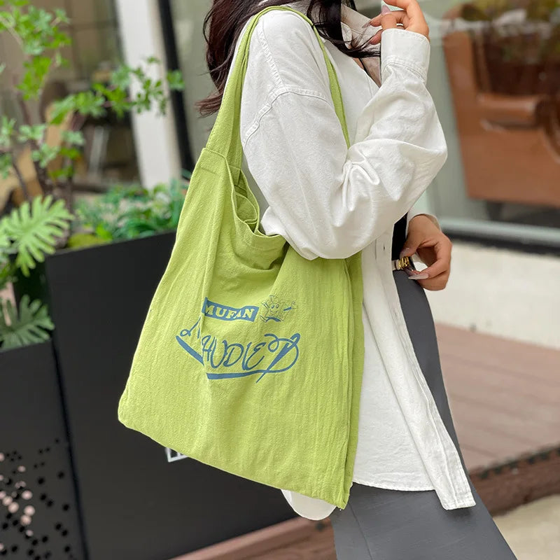Women's Large Nylon Tote Bag | Korean Fashion Shoulder Handbag