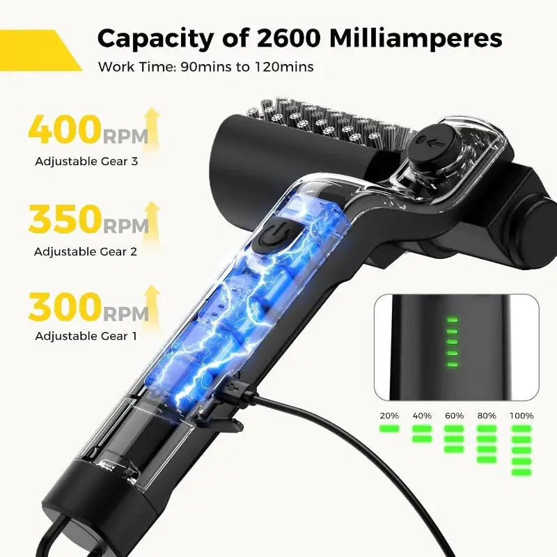 Rechargeable Electric BBQ Grill Cleaning Brush – Nixie