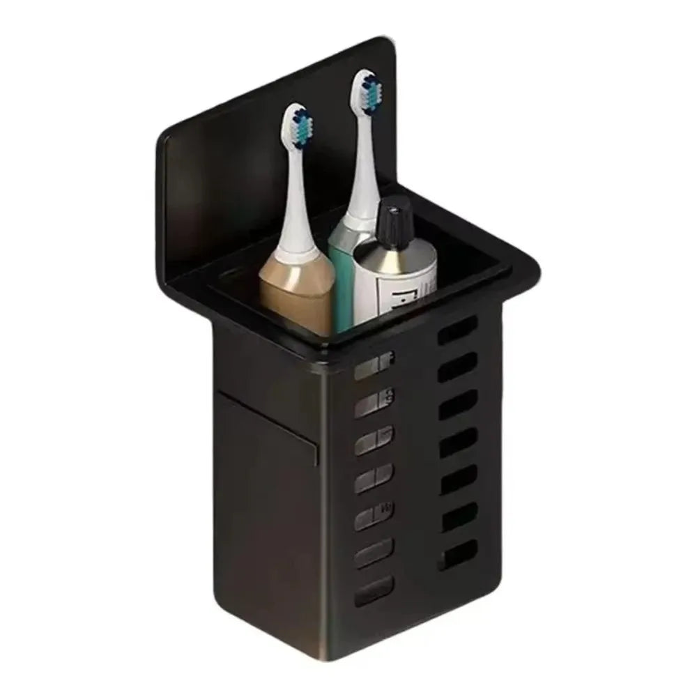Wall Mounted Toothbrush Holder – No-Drill Self-Adhesive Rack