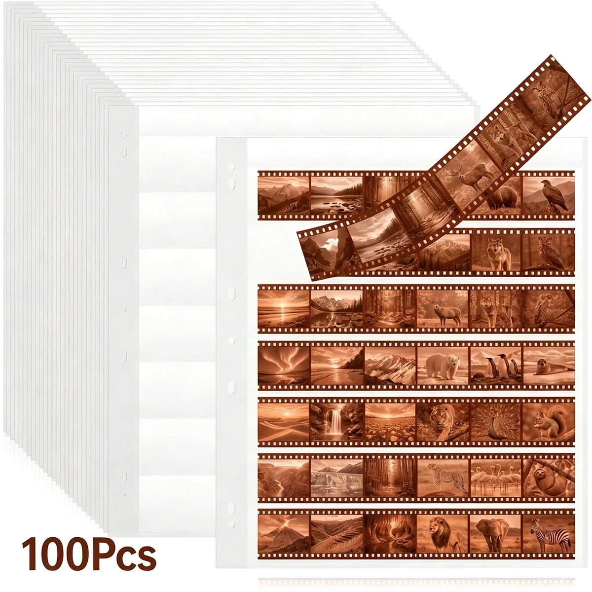 35mm Archival Film Negative Sleeves – 100 Storage Pages | Nixie