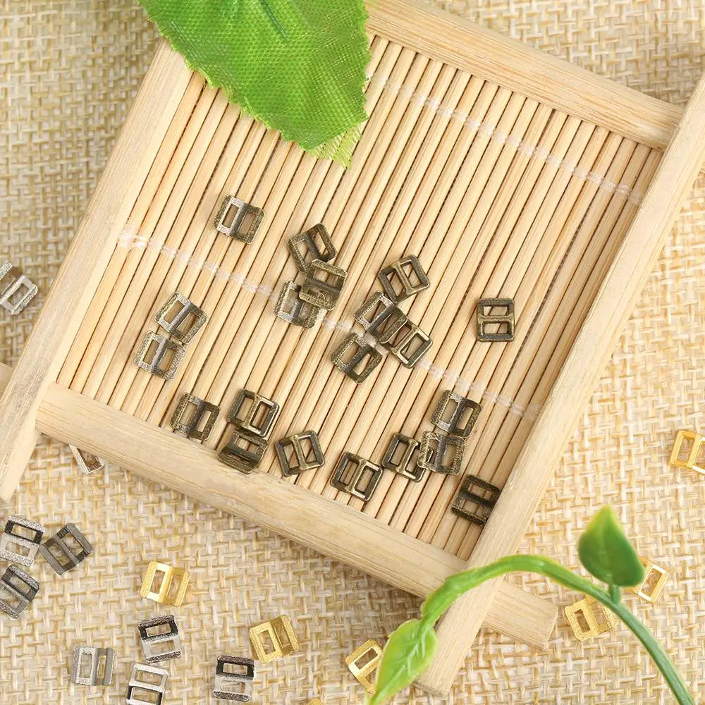 20pcs Mini 3mm Metal Tri-Glide Buckles – DIY Doll Bags & Belts