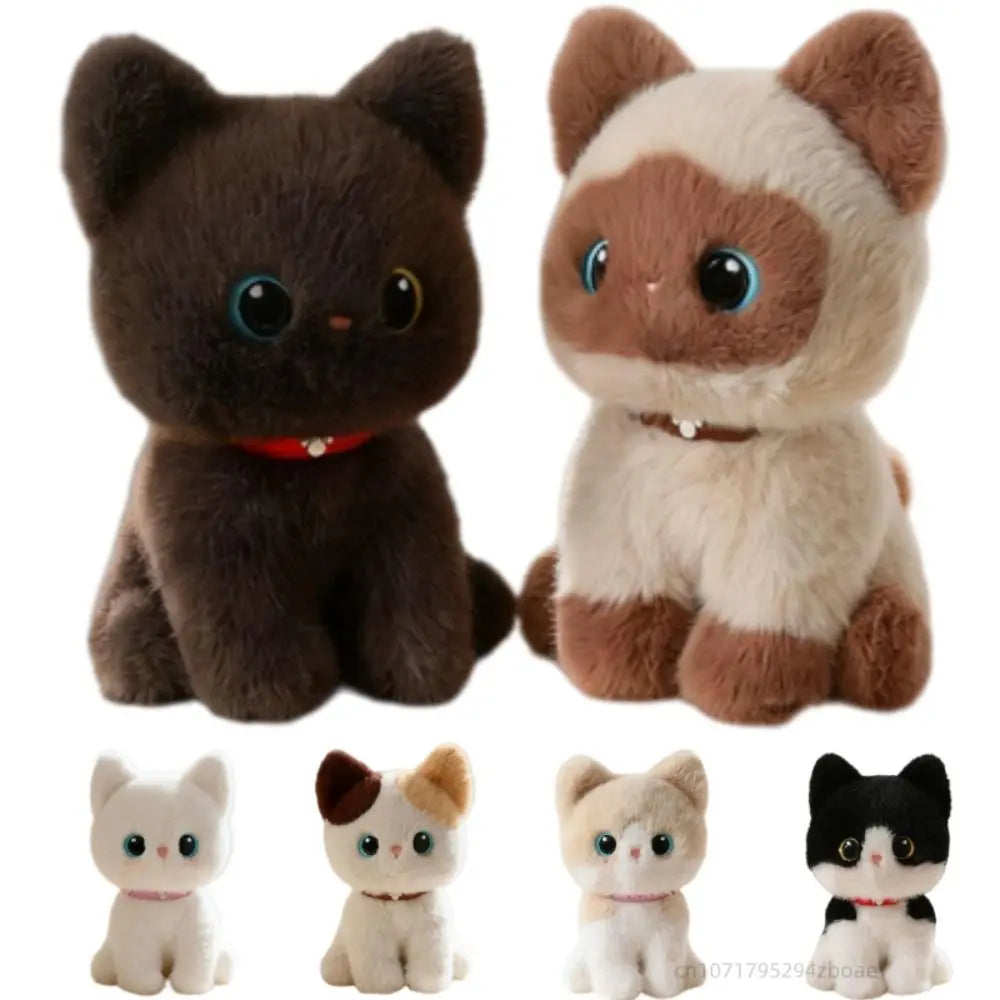 Sitting Pose Cat Plush Toy – Soft Fluffy 20cm Stuffed Animal