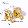 18K Gold Plated Zircon Pendant Bail Closed Ring – DIY Findings
