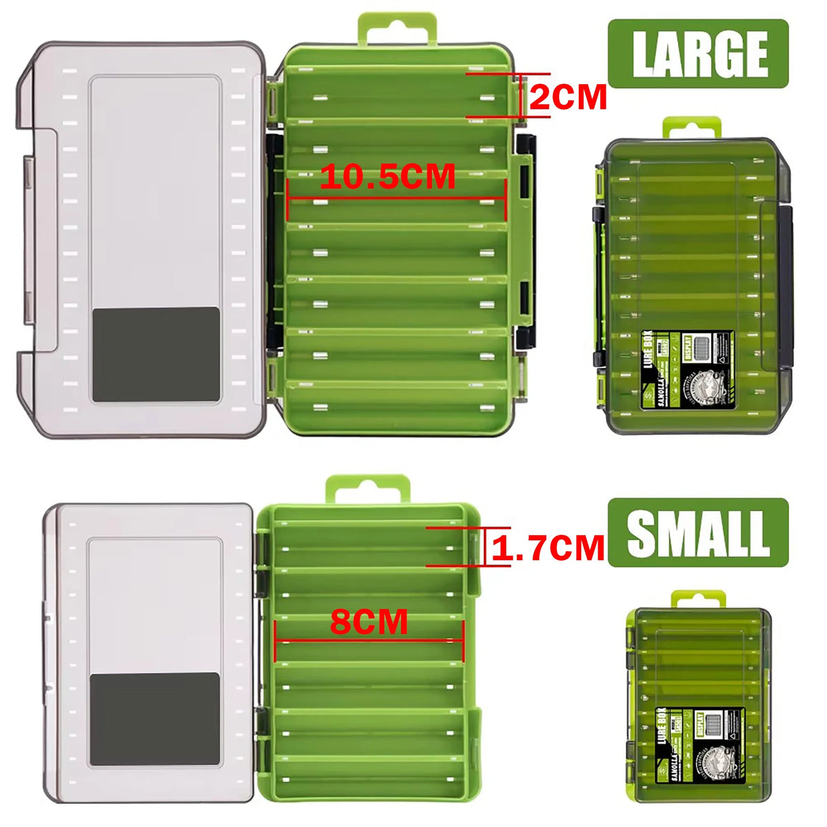Double-Sided Fishing Tackle Box – Lure & Hook Organizer