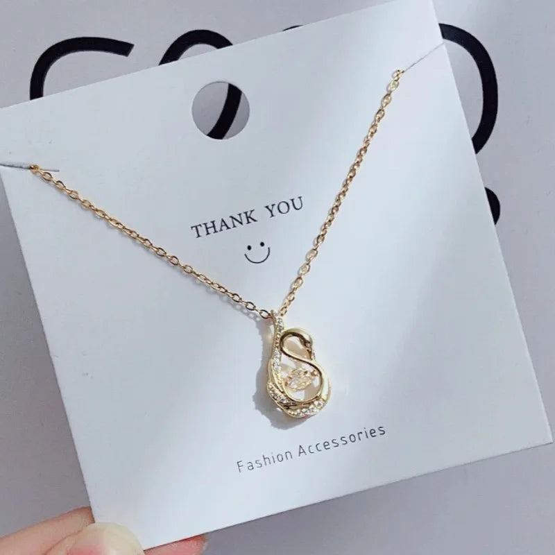 Women's Gold Plated Zircon Choker Necklace – Elegant Chain
