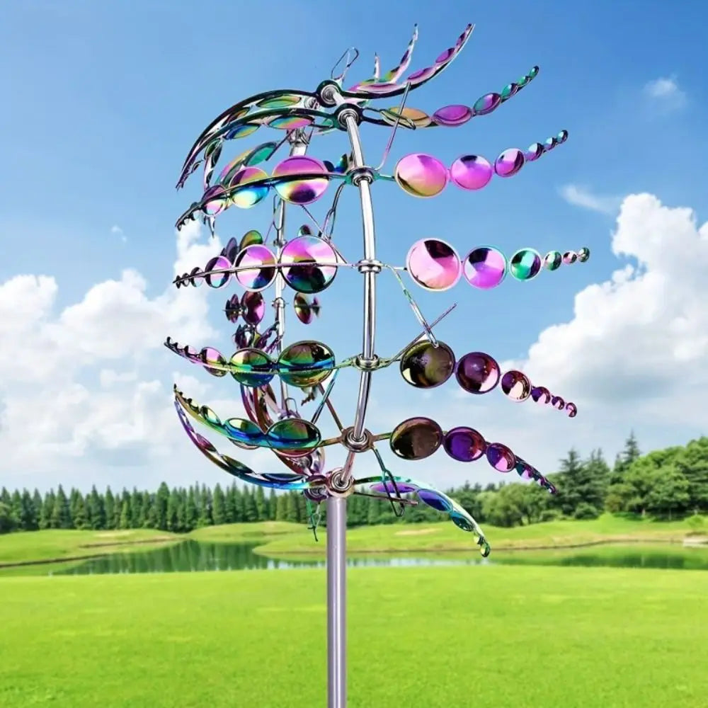 Metal Wind Spinner Windmill Kinetic Sculpture Garden Decor