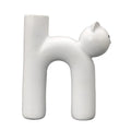 Resin Cat Flower Vase – Handmade Kitty Bud Vase Home Decor