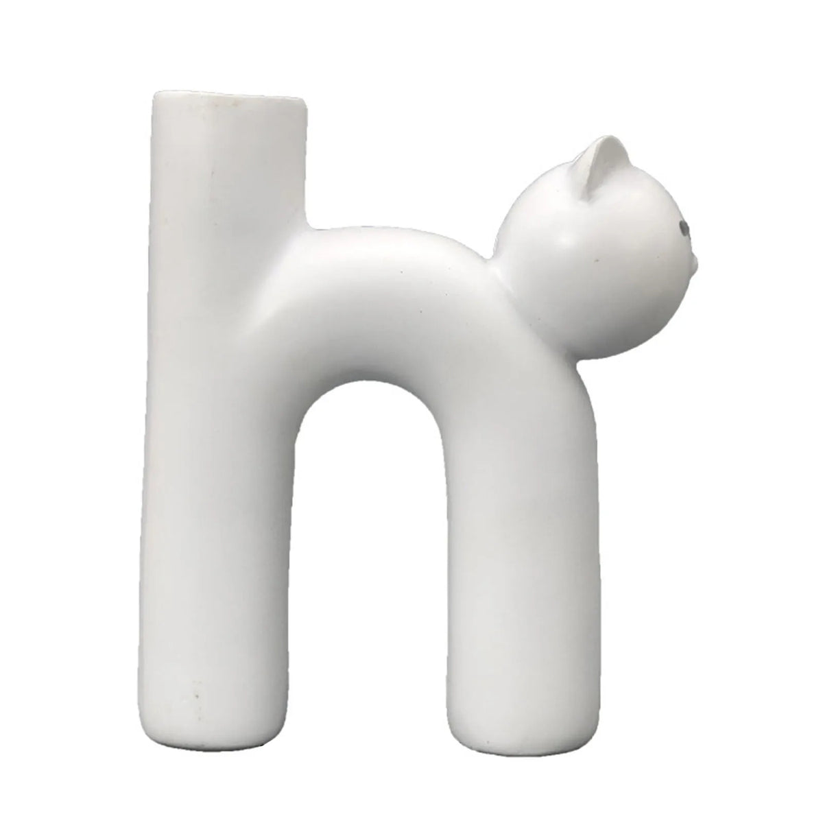 Resin Cat Flower Vase – Handmade Kitty Bud Vase Home Decor