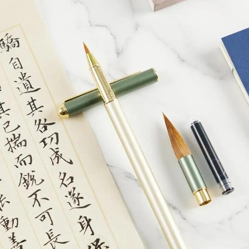 Metal Chinese Brush Pen Set – Ink Converter & 4 Cartridges