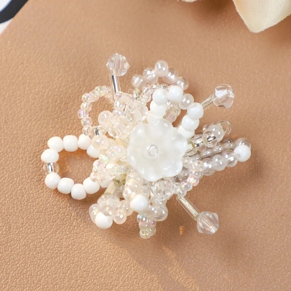 Beaded Lily of the Valley Flower Cluster DIY Earring Patches (2 Pc)