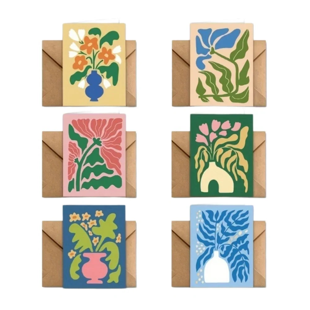 Boho Floral Thank You Cards with Envelopes — 12 or 24 Pack