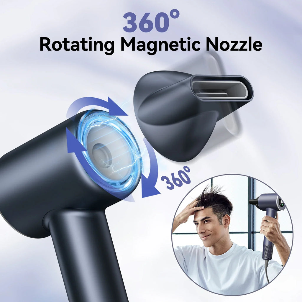 Professional High-Speed Ionic Hair Dryer with LCD Display