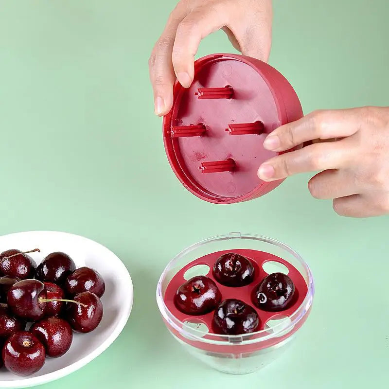 4-Hole Cherry Pitter Tool – Fast Fruit Seed Remover