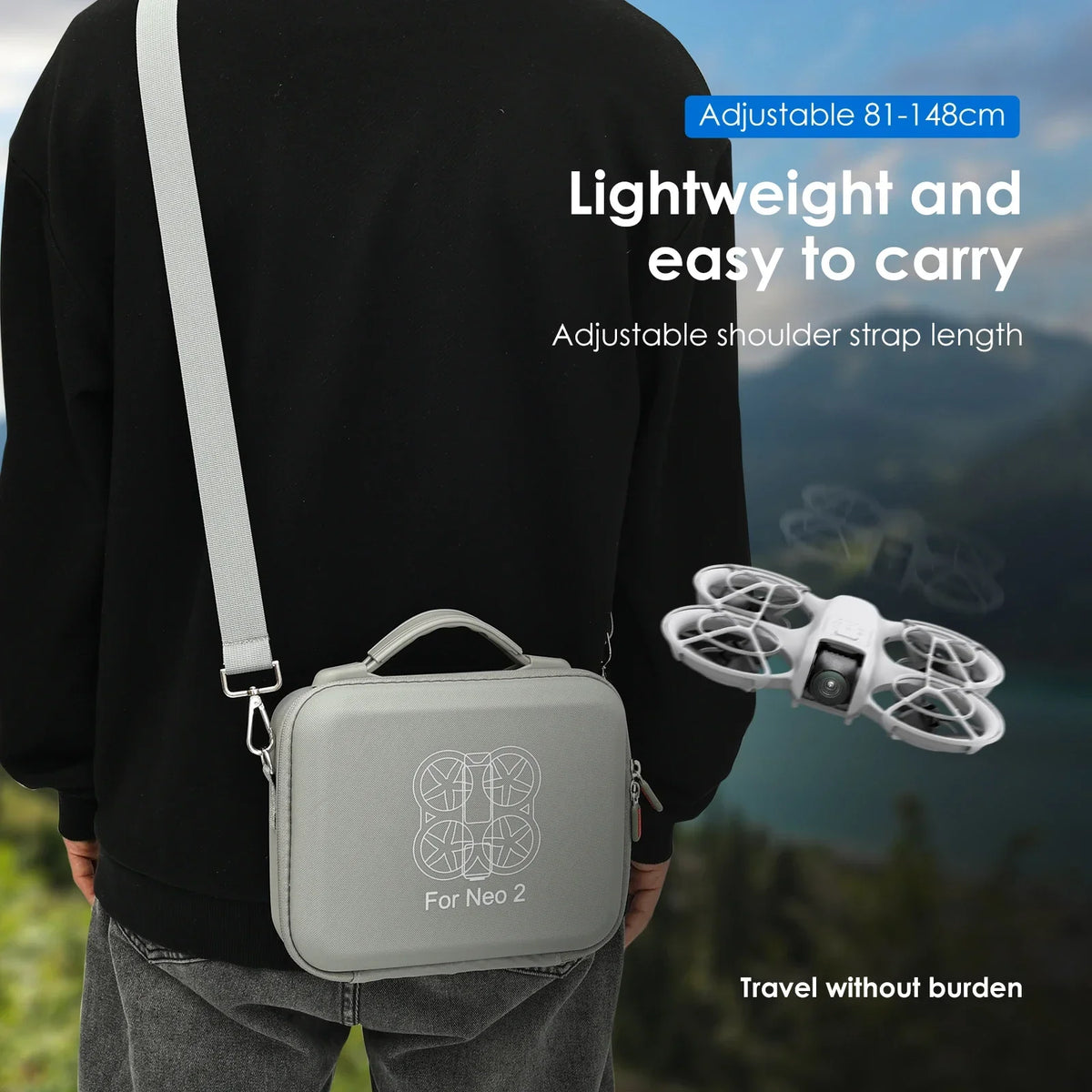DJI NEO 2 Shockproof Carrying Case | PU Shoulder Bag