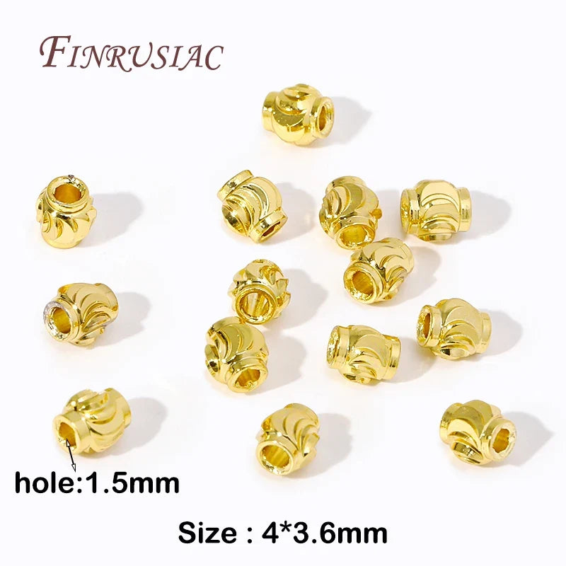 Lantern Spacer Beads 18K Gold Plated Brass – DIY Jewelry