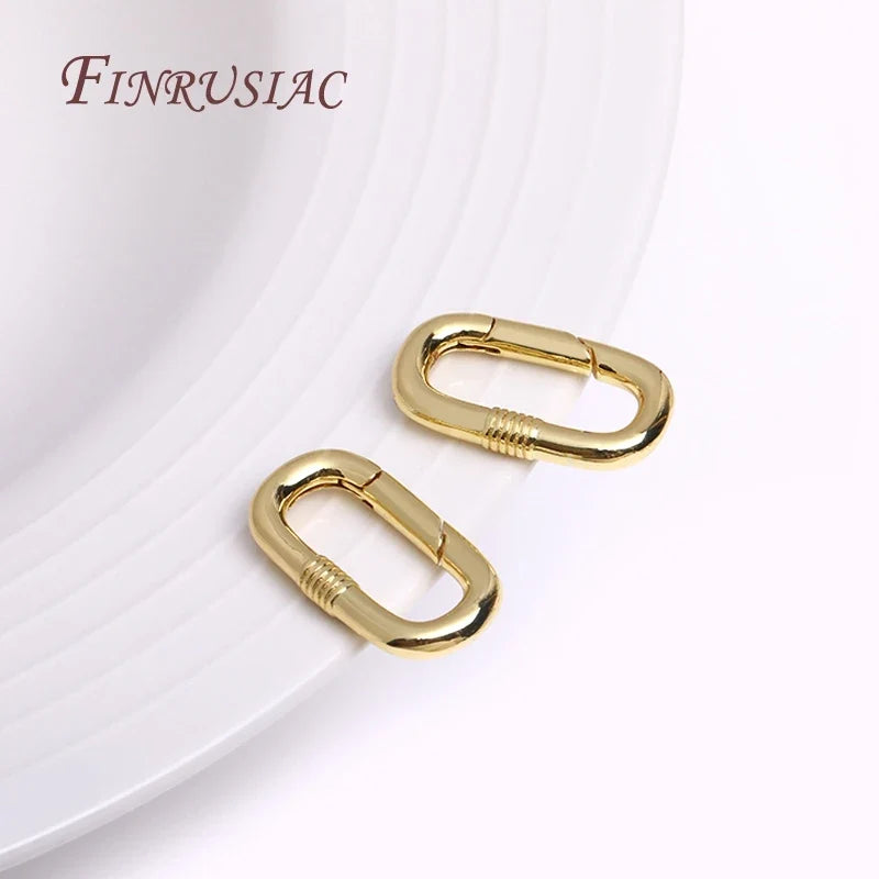 18K Gold Plated Carabiner Clasps – DIY Jewelry Findings