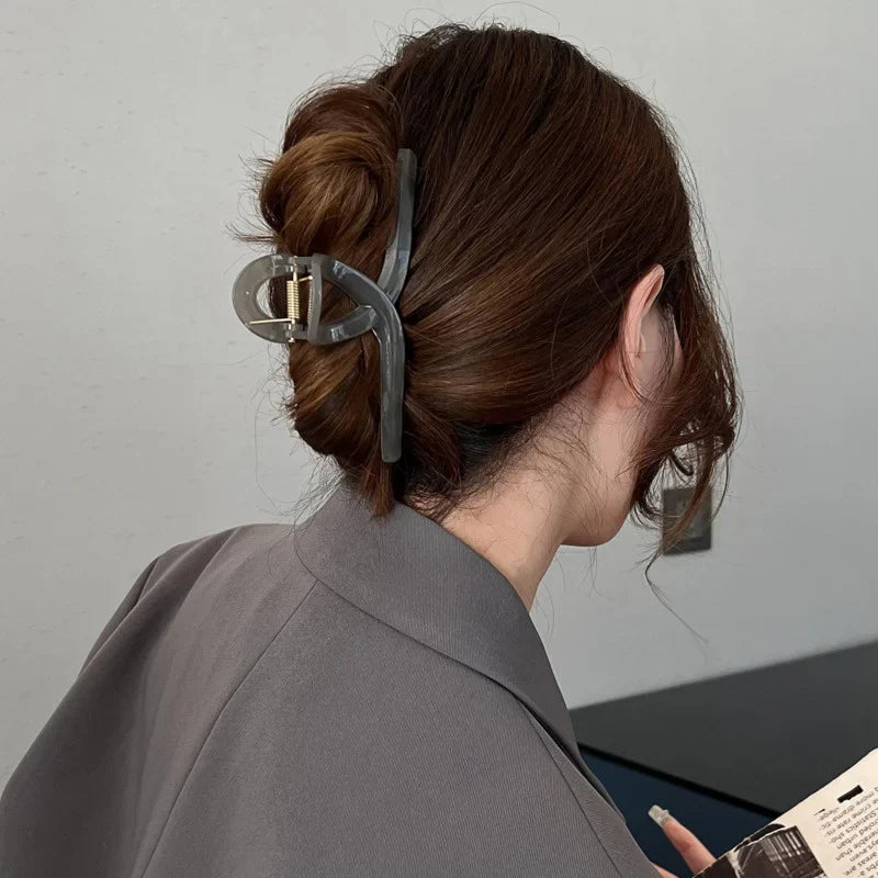 Large Acetate Claw Hair Clip – Korean Style Barrette for Women