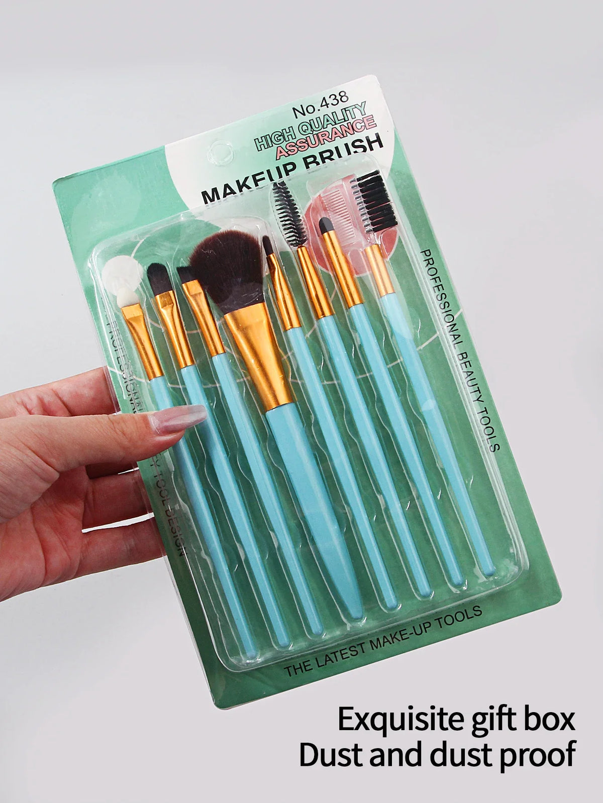 Nixie 8-Piece Makeup Brush Set – Blush, Eye & Brow Brushes