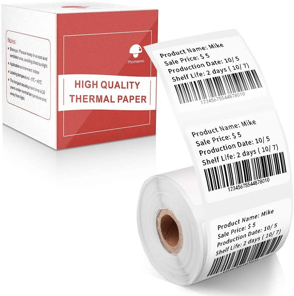 Phomemo M110/M200 Self-Adhesive Thermal Labels 20–50mm