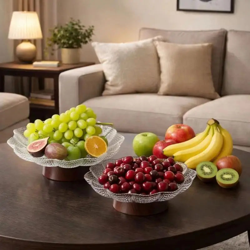 Elegant Footed Fruit Bowl Pedestal Plate – BPA-Free Plastic