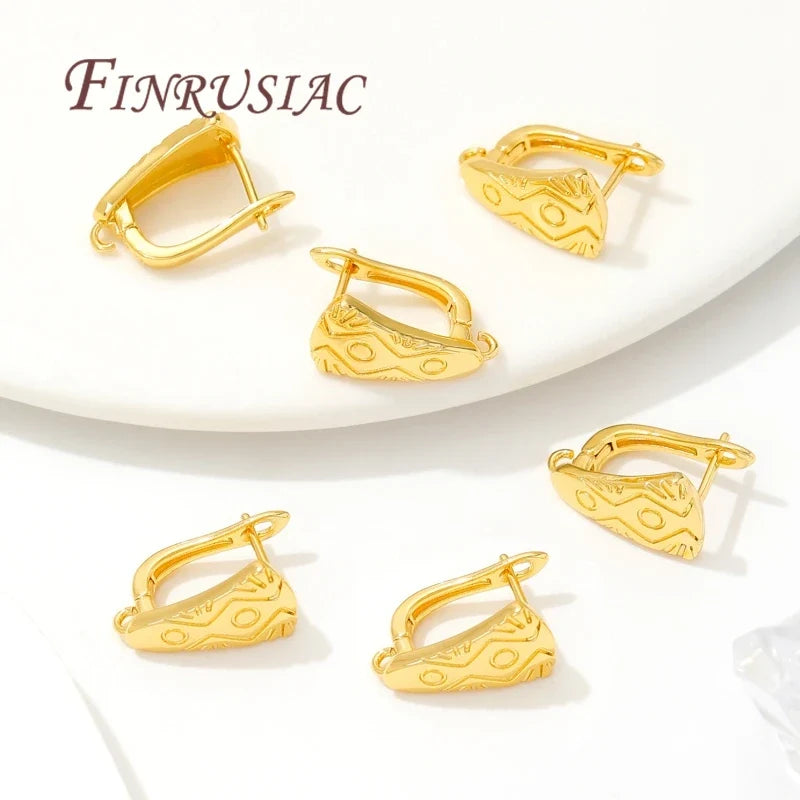 Gold-Plated Brass Earring Hooks & Clasps | DIY Jewelry Findings