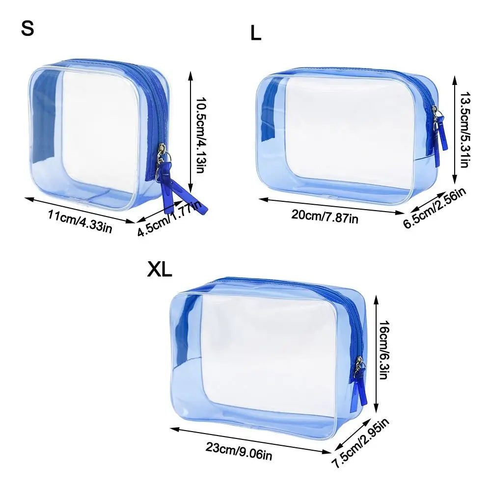 PVC Transparent Cosmetic Bag – Waterproof Travel Toiletry Bag