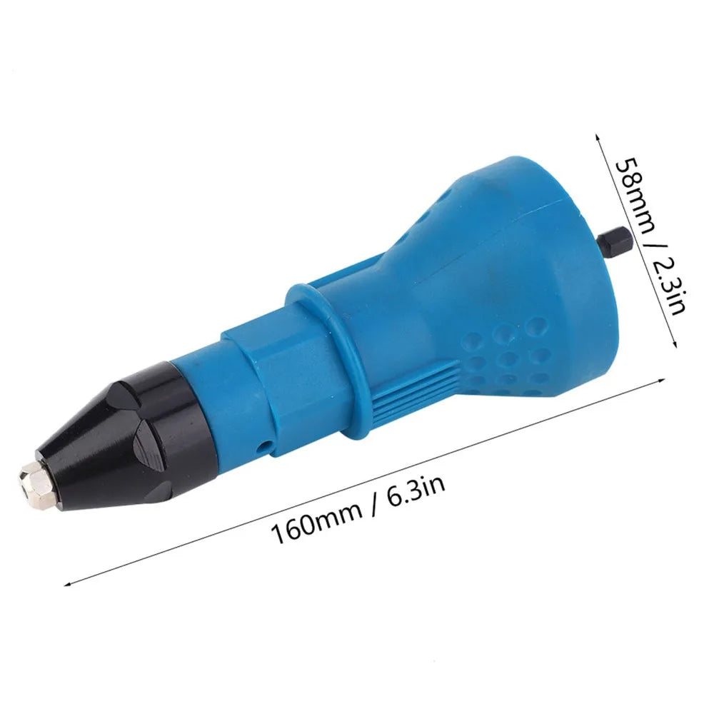 Rivet Nut Gun Adapter Kit for Electric Drill – Blue