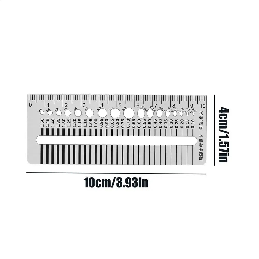 Stainless Steel Crack Gauge Ruler | Portable Gap Width Tool