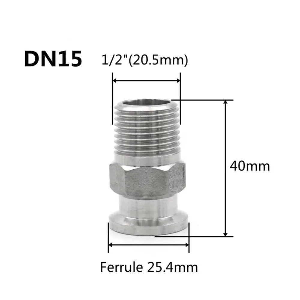 SS304 Stainless Steel Internal Thread Ferrule Clamp Fitting DN8-DN50