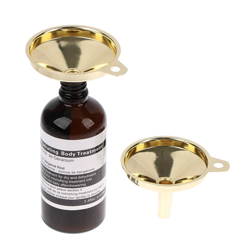 Gold Stainless Steel Kitchen Funnel – Oil & Liquid Dispenser