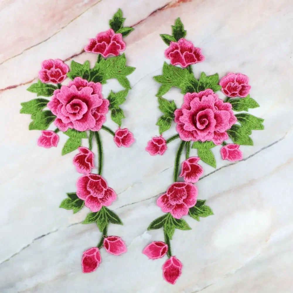 3D Rose Embroidery Applique Patches – Handmade Floral DIY Sewing