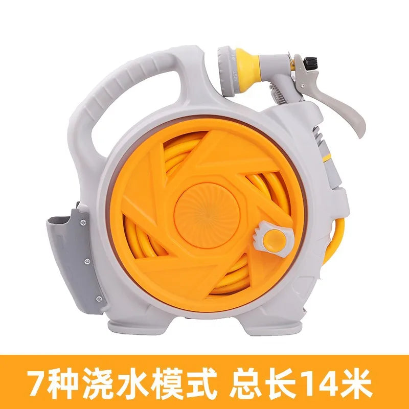 Portable Mini Garden Hose Reel Cart – 15M Water Pipe Winder