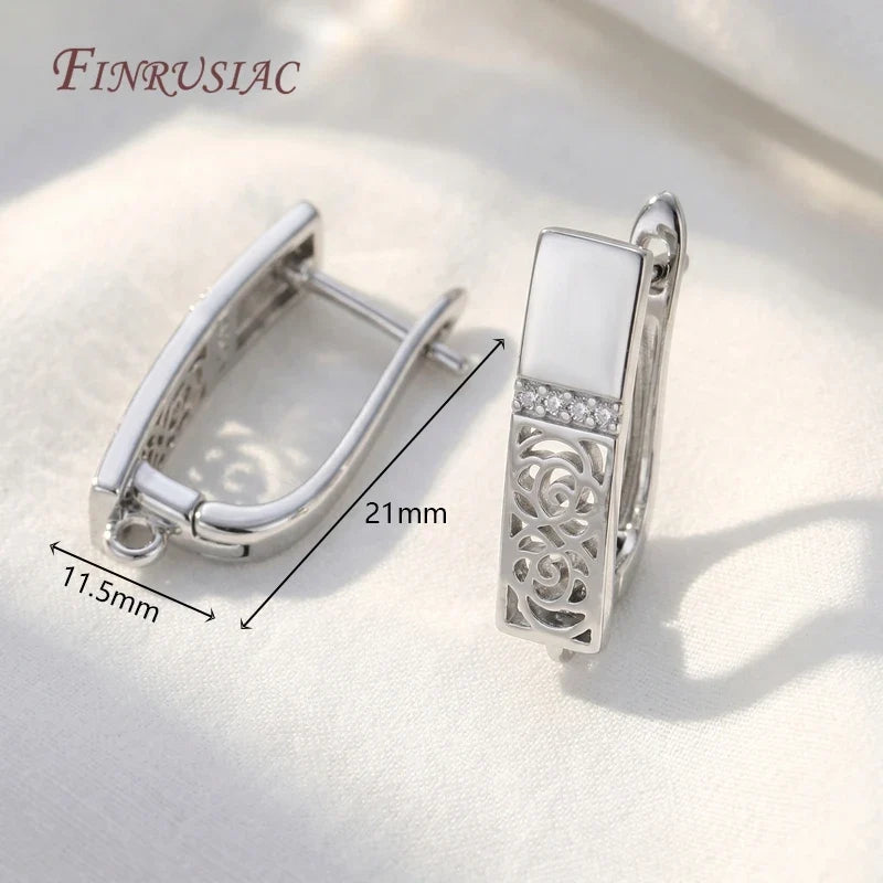 Floral Leverback Earring Hooks 18K Gold Silver Plated DIY Findings