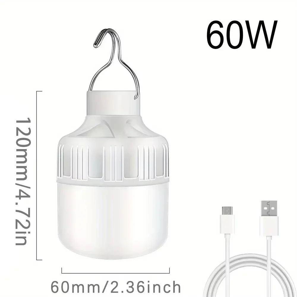 USB Rechargeable LED Camping Bulb | Portable Hanging Tent Light