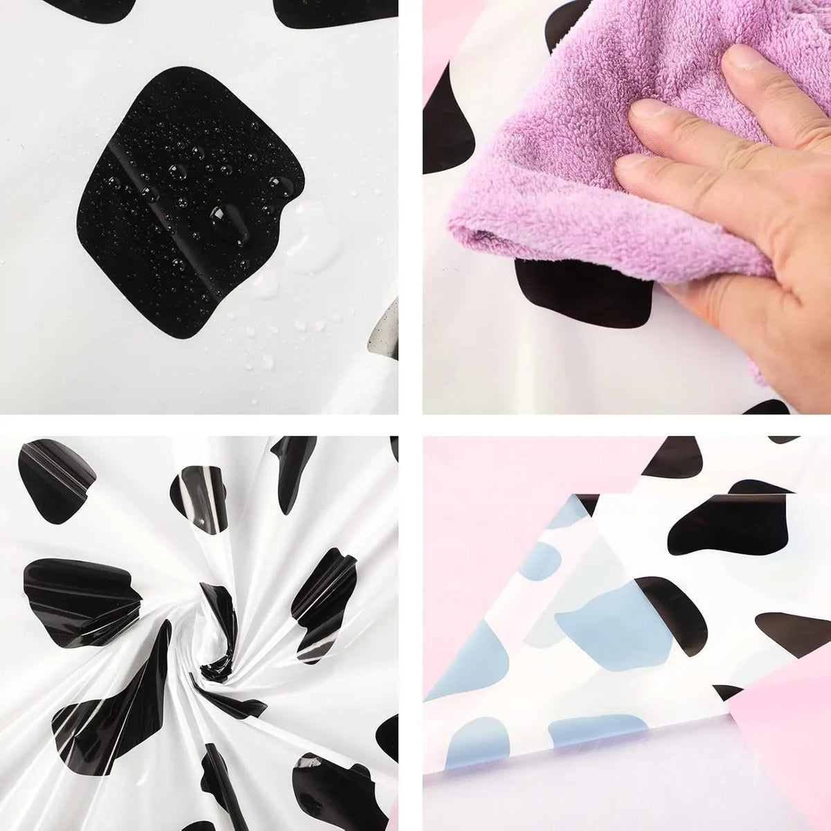 Pink Cow Print Disposable Party Tablecloth – 108" x 54"