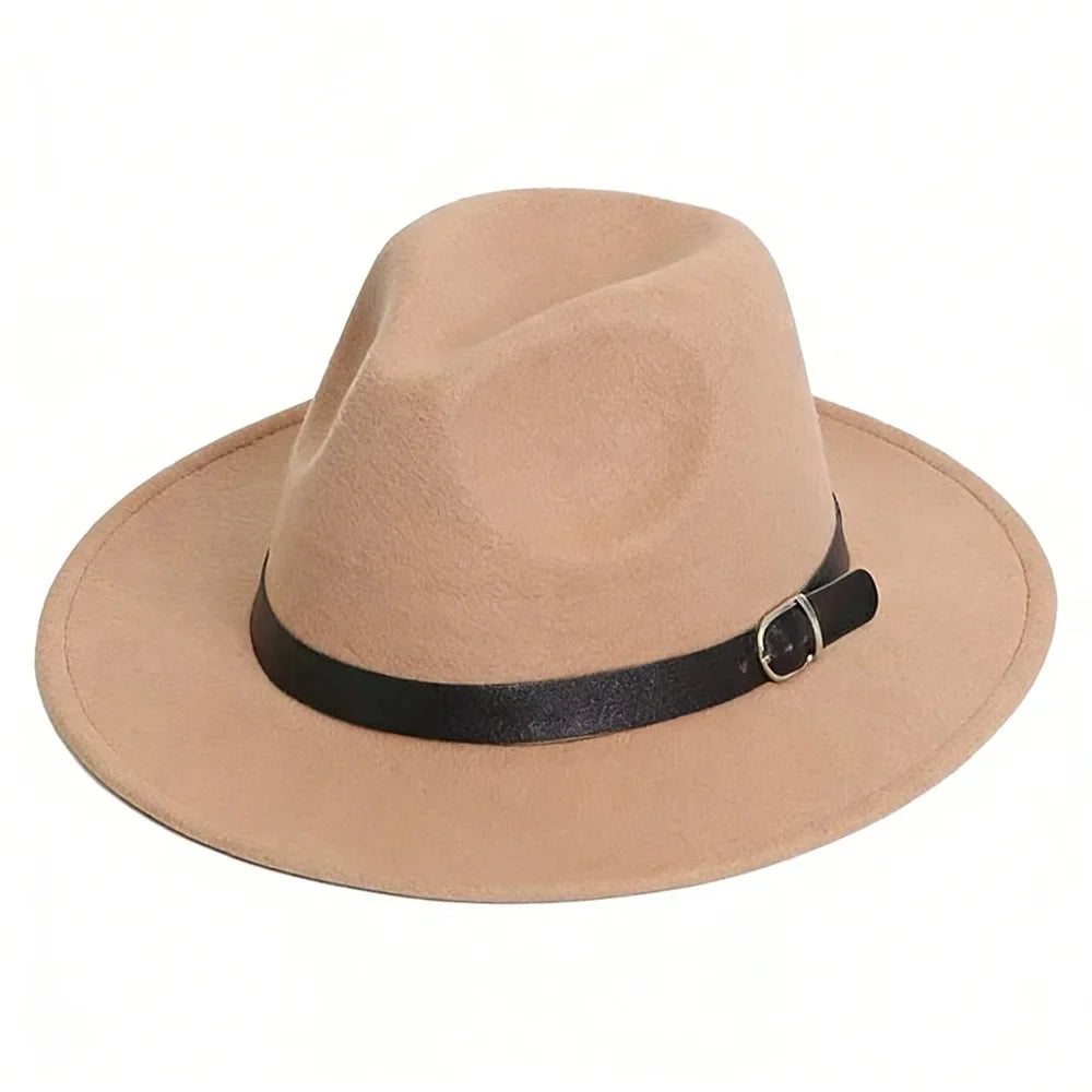 Wide Brim Felt Fedora Hat – Jazz Cap for Dance & Party