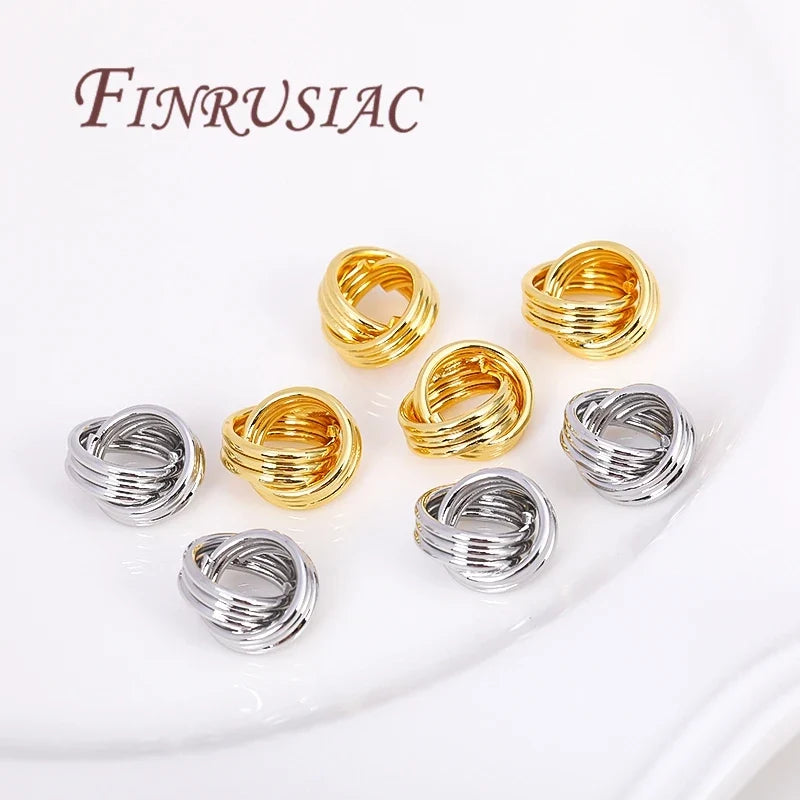Gold Plated Brass Spacer Beads – DIY Jewelry Findings 6mm×8mm