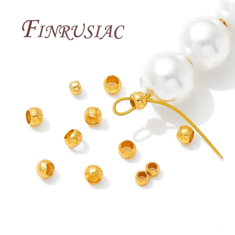 110Pcs 18K Gold Plated Crimp Beads & Covers – DIY Jewelry